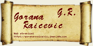 Gorana Raičević vizit kartica